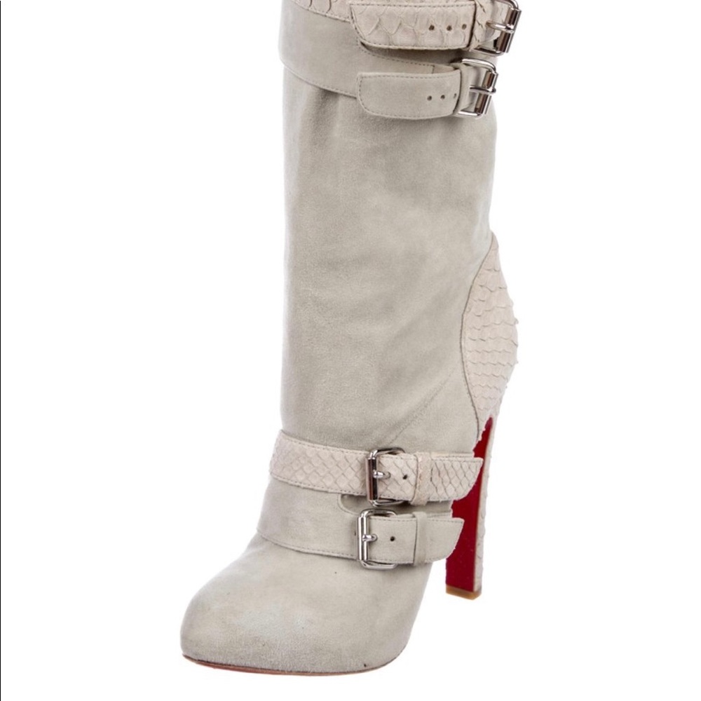 Python Trimmed Christian Louboutin Boot - image 2